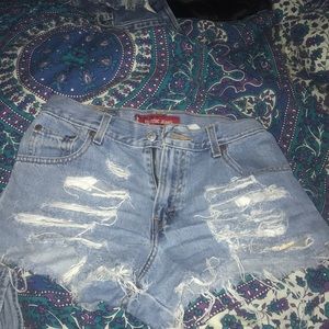 Levi’s Classic Fit Distressed Jean Shorts